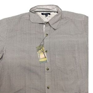 Britches Sport by‎ Samtex Button Up Short Sleeve Shirt Tartan Geometric